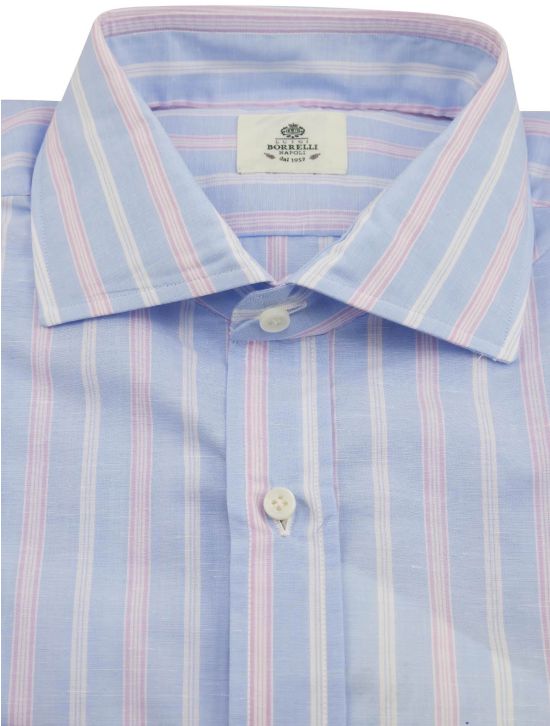 Luigi Borrelli Luigi Borrelli Multicolor Cotton Linen Shirt Multicolor 001