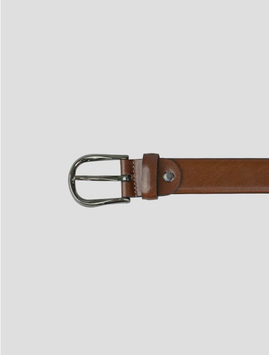 Isaia Isaia Brown Leather Belt Brown 001