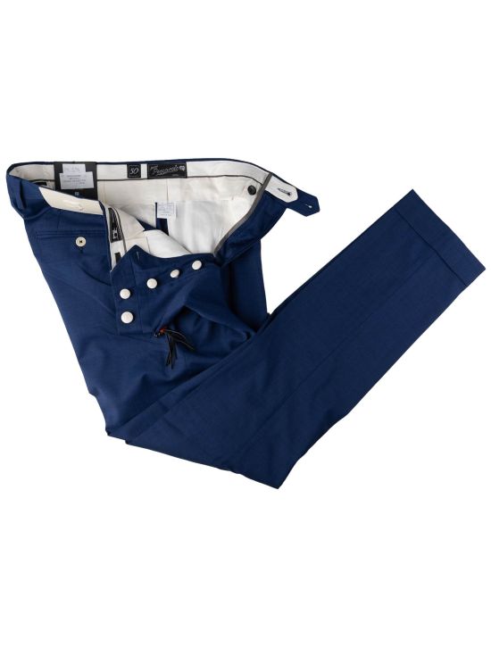 Marco Pescarolo Marco Pescarolo Blue Virgin Wool 120's Dress Pants Blue 001