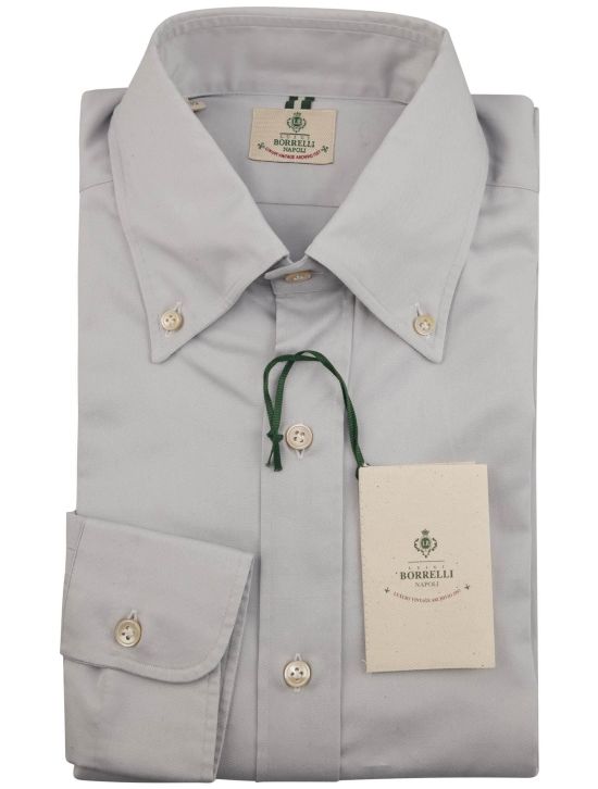 Luigi Borrelli Luigi Borrelli Gray Cotton Shirt Gray 000