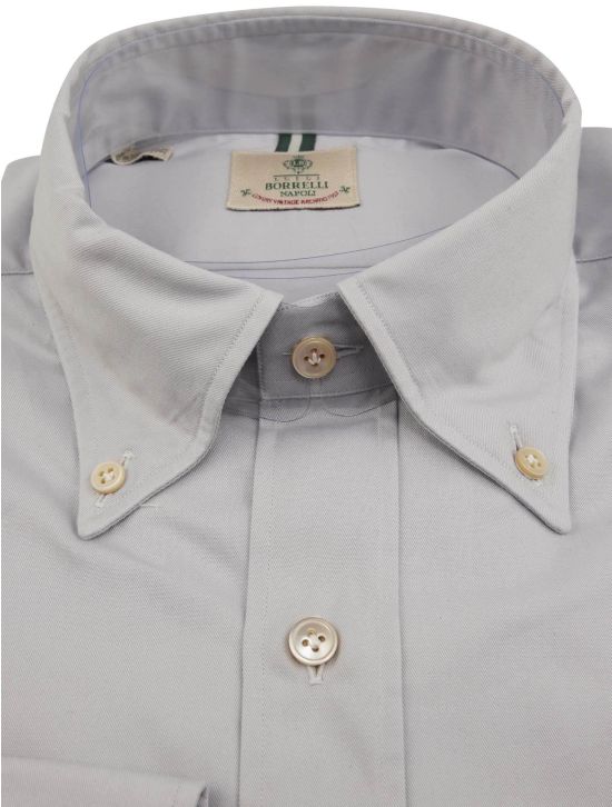 Luigi Borrelli Luigi Borrelli Gray Cotton Shirt Gray 001