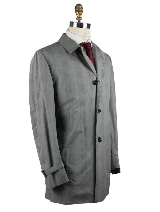 Cesare Attolini Cesare Attolini Gray Cotton Overcoat Gray 001