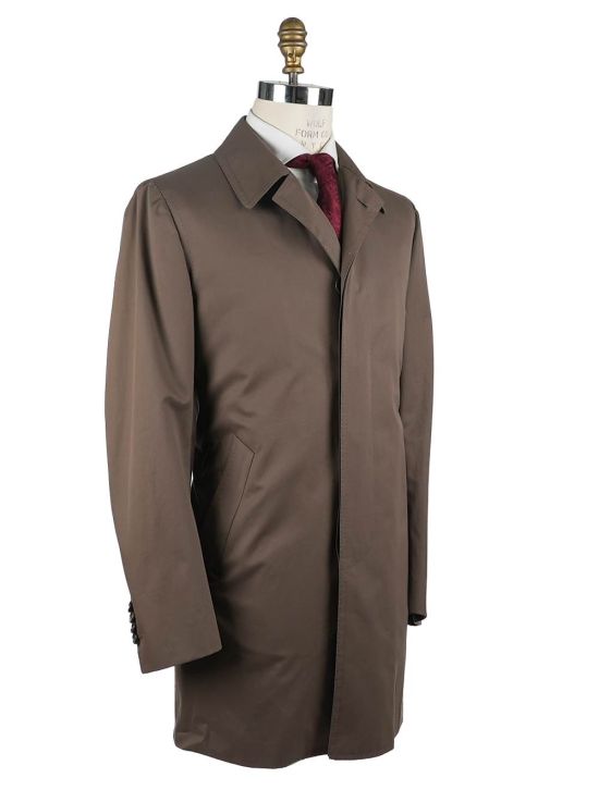 Cesare Attolini Cesare Attolini Brown Cotton Overcoat Brown 001