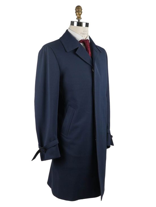 Cesare Attolini Cesare Attolini Blue Wool Cotton Overcoat Blue 001