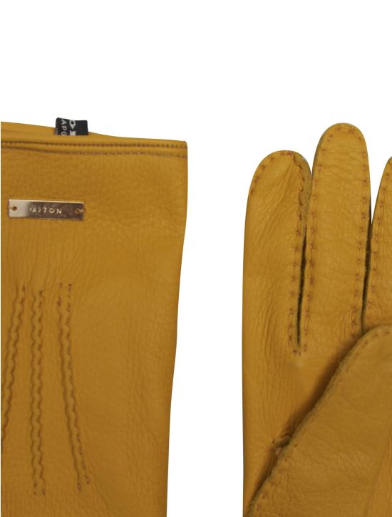 Kiton Kiton Yeallow Leather Gloves Yellow 001