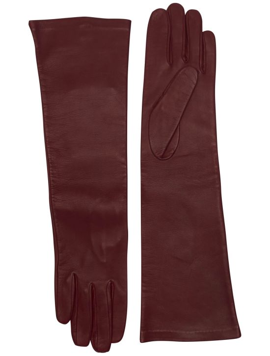 Kiton Kiton Red Leather Gloves Red 000