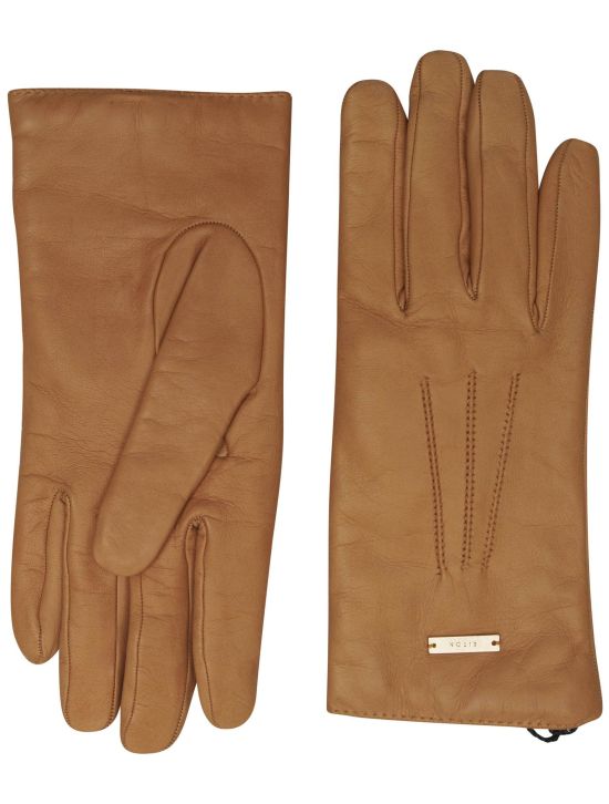 Kiton Kiton Beige Leather Gloves Beige 000