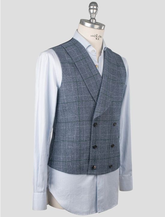 Isaia Isaia Multicolor Wool Cashmere Double Breasted Vest Multicolor 001
