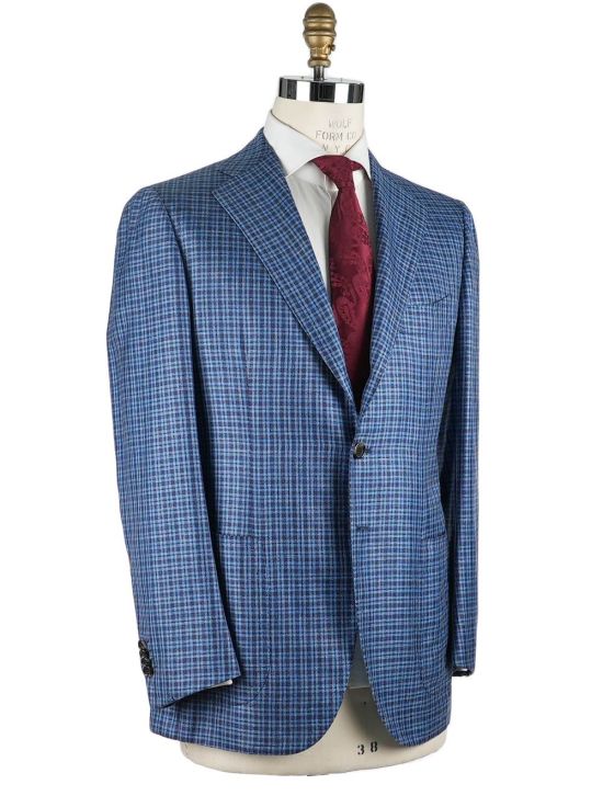 Cesare Attolini Cesare Attolini Blue Wool Silk Linen Blazer Blue 001