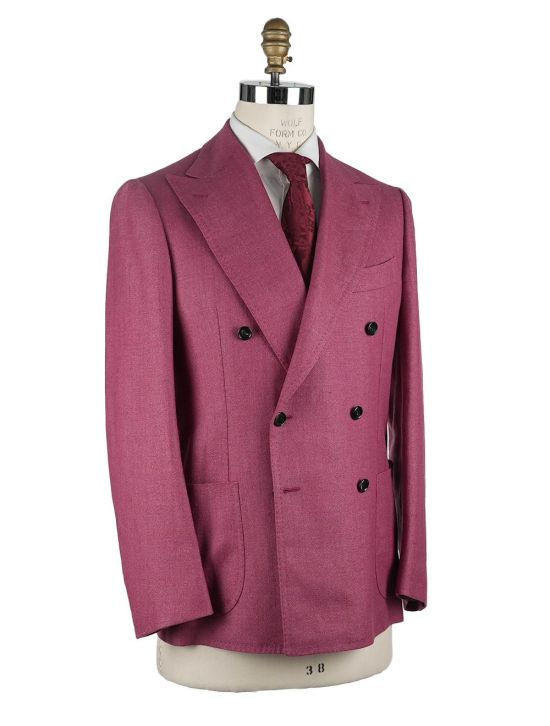 Cesare Attolini Cesare Attolini Purple Wool Linen Blazer Pink