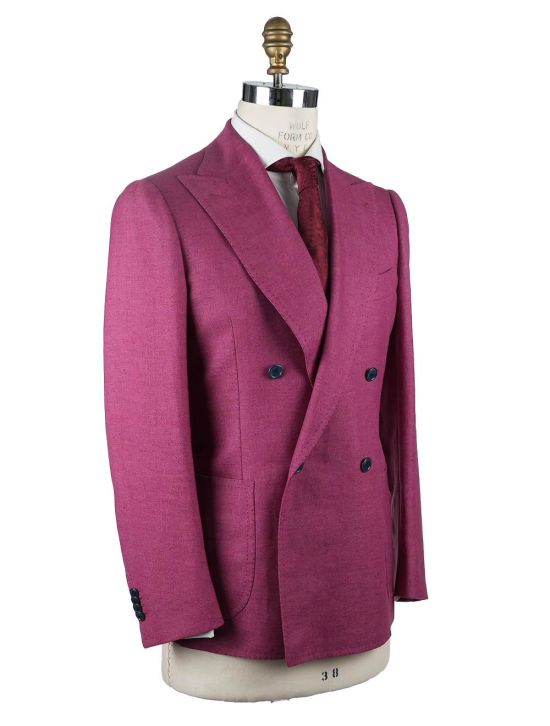 Cesare Attolini Cesare Attolini Pink Wool Linen Blazer Pink 001