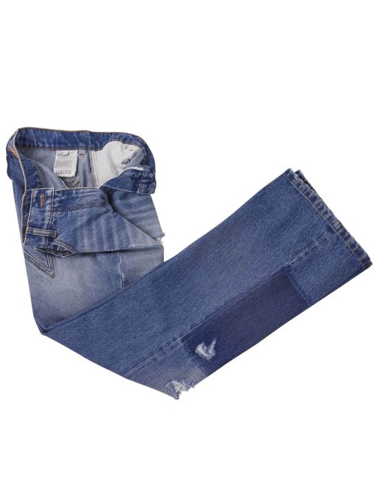 Moncler Moncler x Palm Angels Blue Cotton Jeans Blue 001