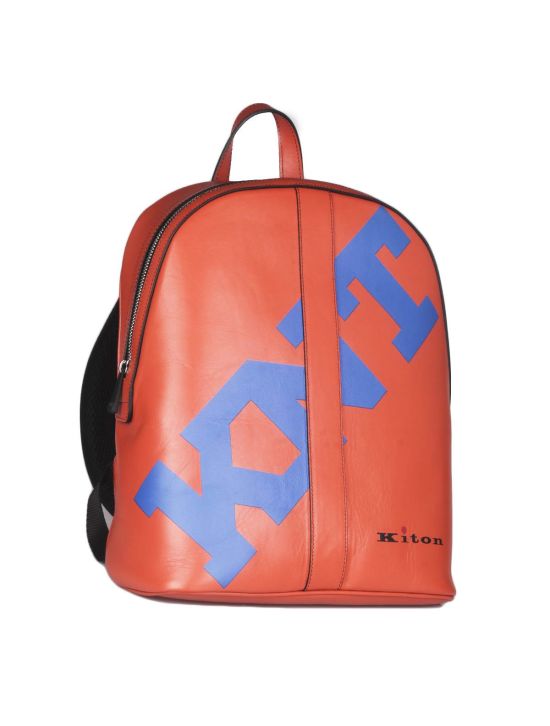 KNT KNT KITON Orange Leather Backpack Orange 001