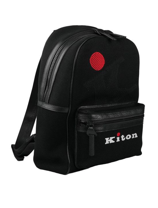 Kiton Kiton Black Cotton Ea Backpack Black 001
