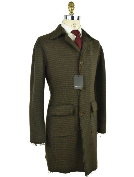 Kiton KITON Brown Green Cashmere Overcoat Brown/Green 001