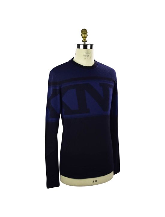 Kiton KNT KITON Cashmere Wool Blue Crewneck Sweater Blue 001