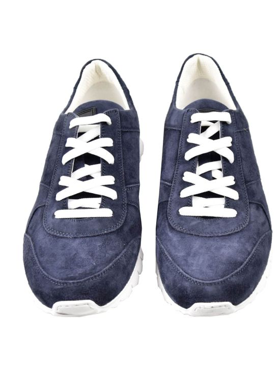 Kiton KITON Blue Leather Goatskin Shoes VLAW Blue 001