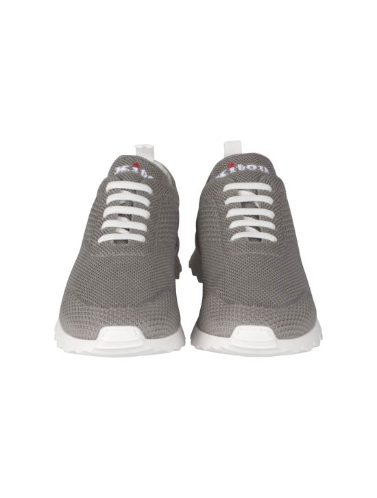 Kiton Kiton Dark Gray Cotton Ea Sneakers FITS Dark Gray 001