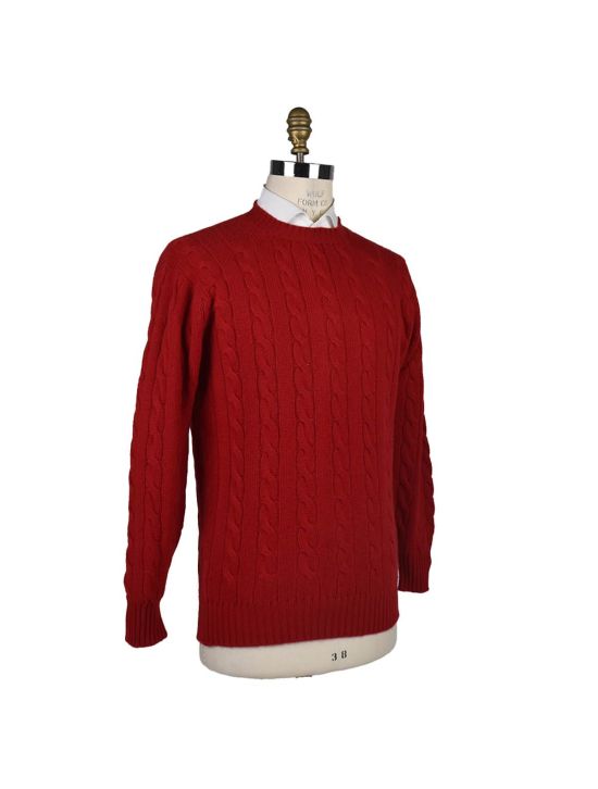 Cesare Attolini Cesare Attolini Red Cashmere Sweater Crewneck Red 001