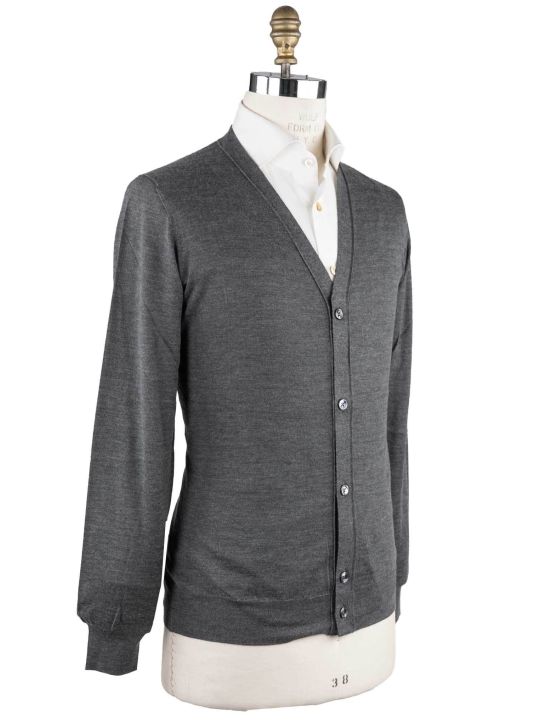 Cesare Attolini Cesare Attolini Grey Cashmere Silk Sweater Cardigan gray 001