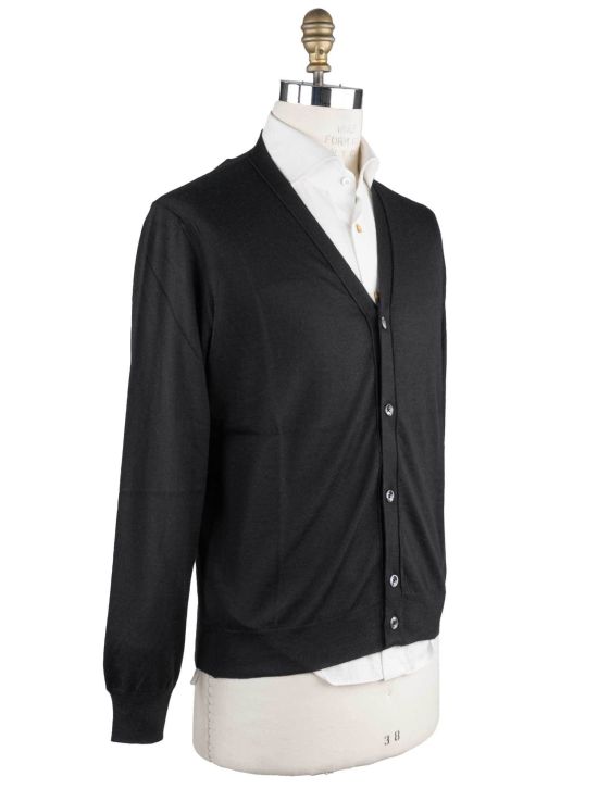Cesare Attolini Cesare Attolini Black Cashmere Silk Sweater Cardigan Black 001
