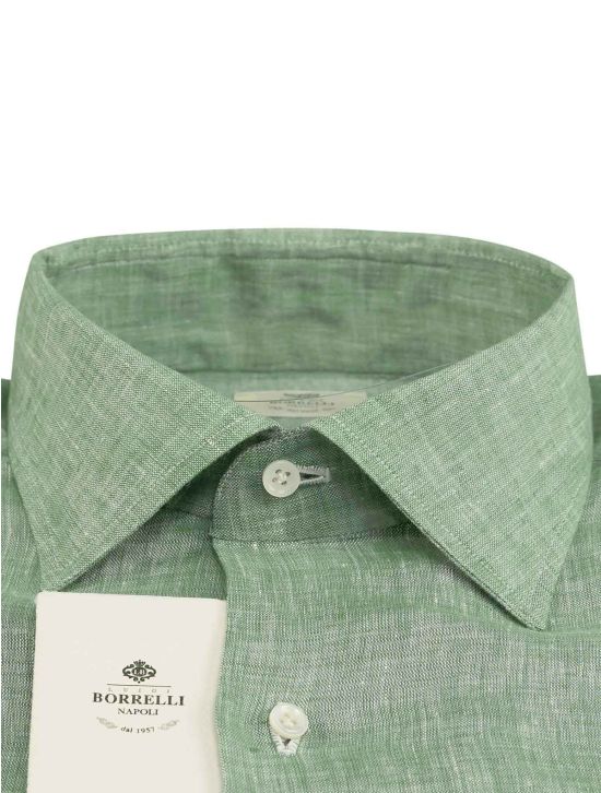 Luigi Borrelli Luigi Borrelli Green Linen Shirt Green 001