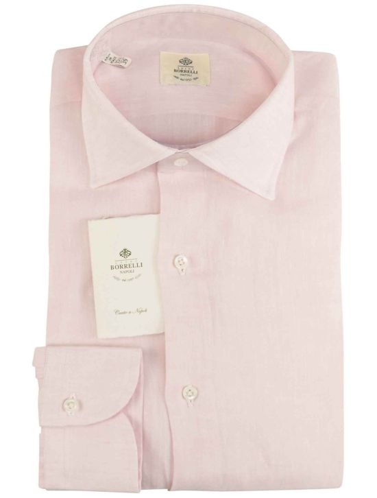 Luigi Borrelli Luigi Borrelli Pink Linen Shirt Pink 000