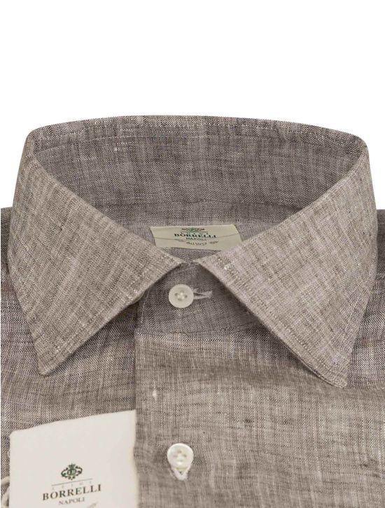 Luigi Borrelli Luigi Borrelli Gray Linen Shirt Gray 001