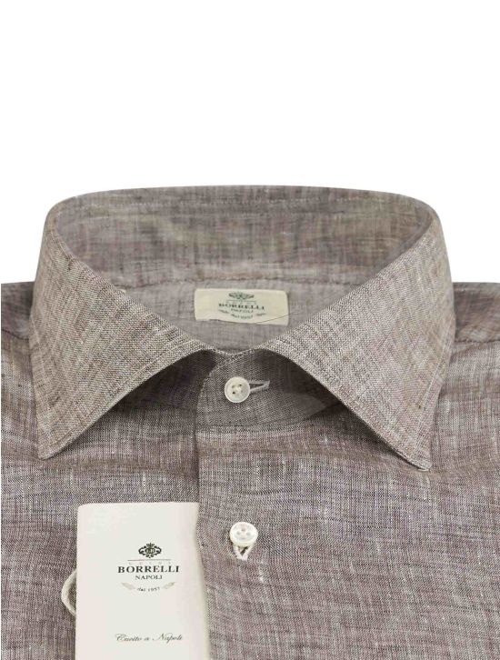 Luigi Borrelli Luigi Borrelli Gray Linen Shirt Gray 001