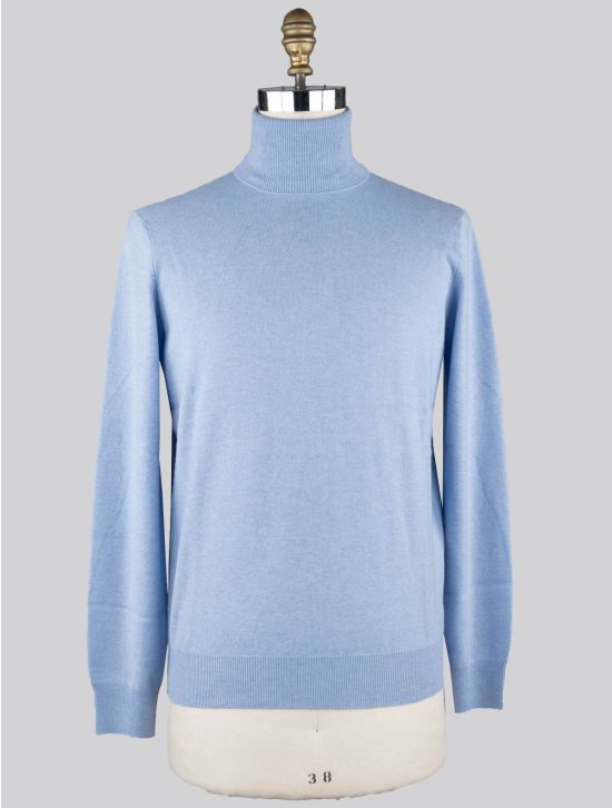 Brunello Cucinelli Brunello Cucinelli Light Blue Cashmere Sweater Turtle Neck Light Blue 000