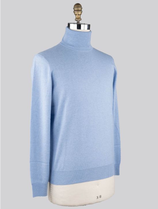 Brunello Cucinelli Brunello Cucinelli Light Blue Cashmere Sweater Turtle Neck Light Blue 001