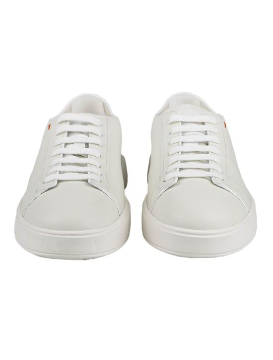 Santoni Santoni White Leather Sneakers White 001