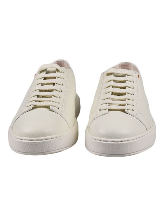 Santoni Santoni White Leather Sneakers White 001
