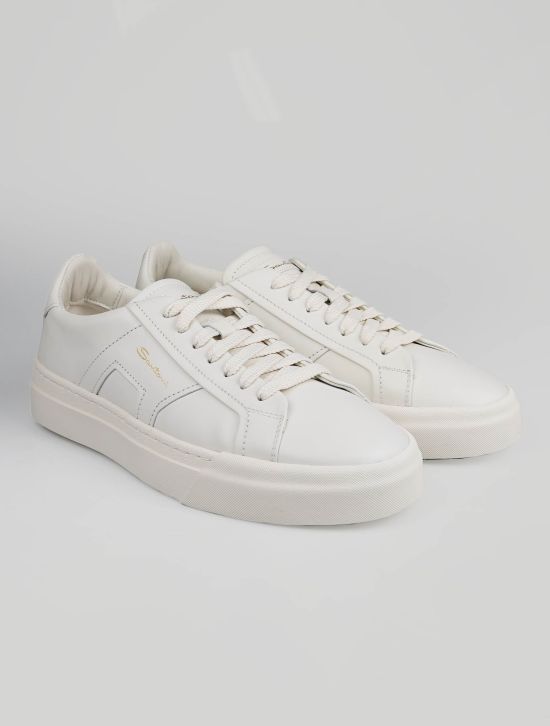Santoni Santoni White Leather Sneakers White 000