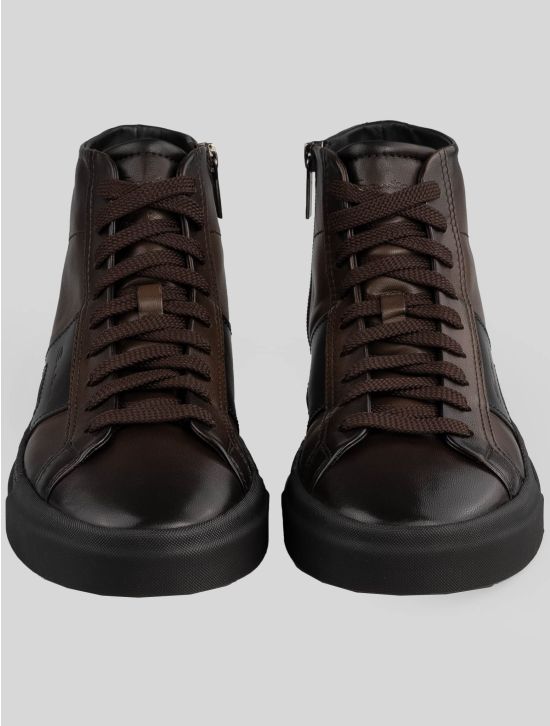 Santoni Santoni Brown Leather Sneakers Brown 001