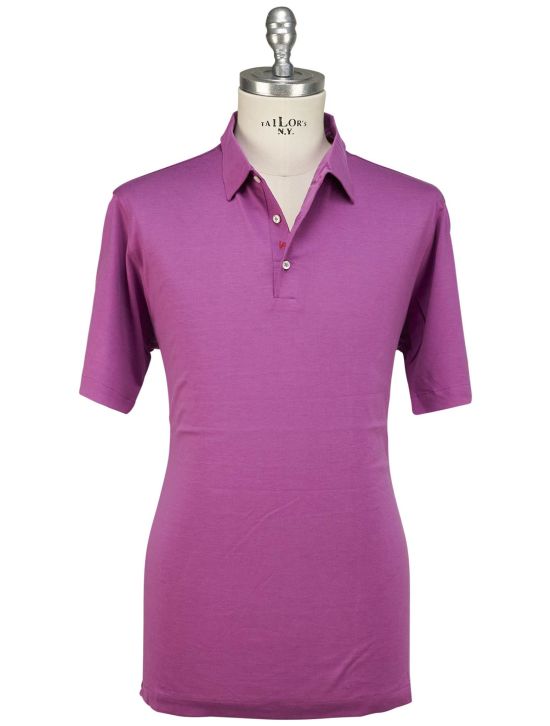 Isaia Isaia Purple Silk Cotton Polo Purple 000