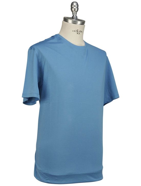 Isaia Isaia Light Blue Cotton T-Shirt Light Blue 001