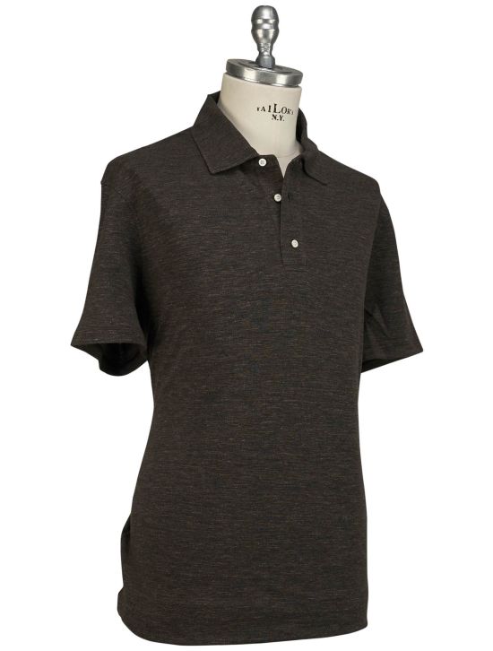 Isaia Isaia Brown Wool Cotton Polo Brown 001