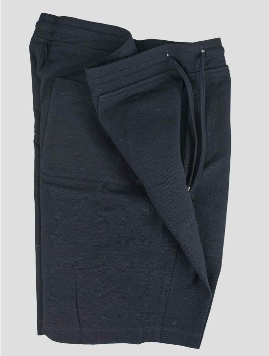 Isaia Isaia Blue Cotton Linen Short Pants Blue 001