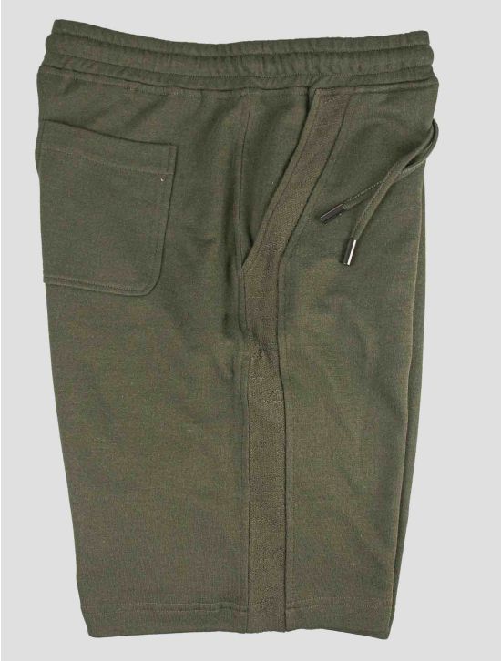 Isaia Isaia Green Cotton Linen Hemp Short Pants Green 000