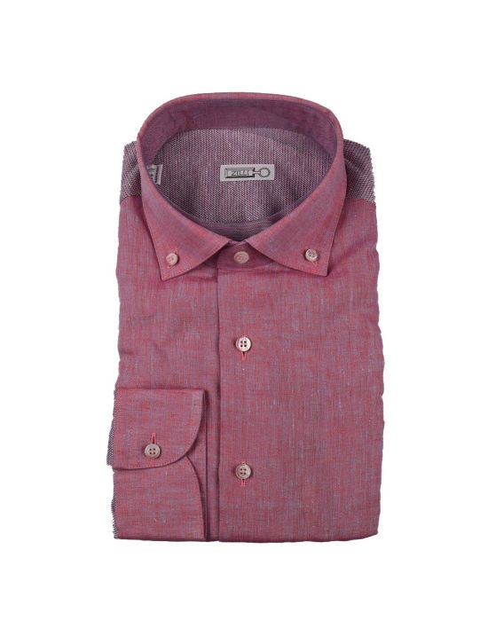 Zilli Zilli Pink Cotton Silk Linen Shirt Mod Frank Pink 000