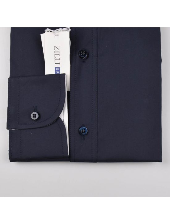Zilli Zilli Sport Blue Cotton Korean Shirt MOD Albert Blue 001