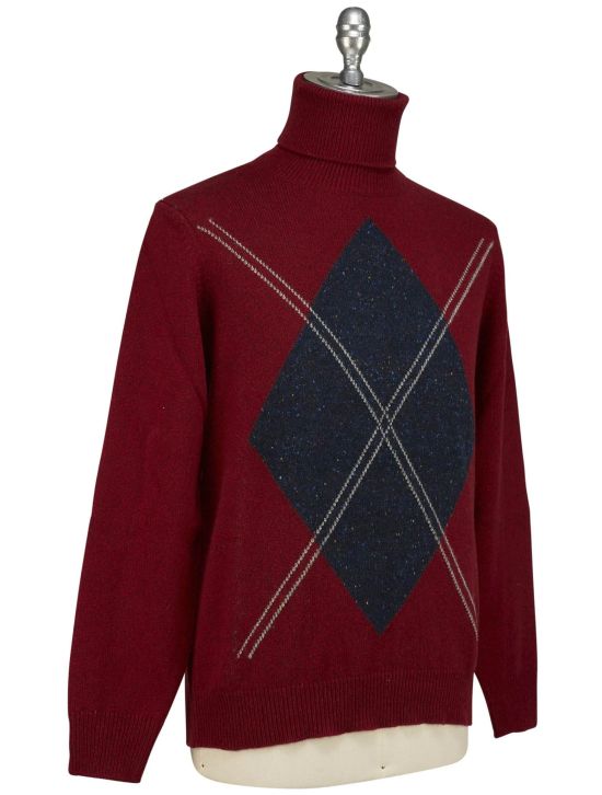 Isaia Isaia Multicolor Wool Sweater Turtleneck Multicolor 001
