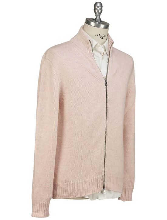 Isaia Isaia Blue Cashmere Sweater Full Zip Pink 001