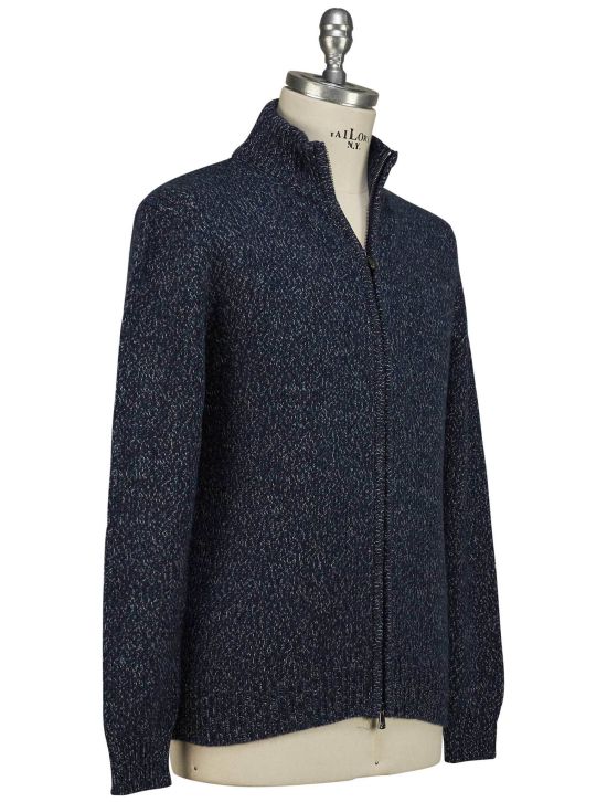 Isaia Isaia Multicolor Cashmere Sweater Full Zip Blue 001