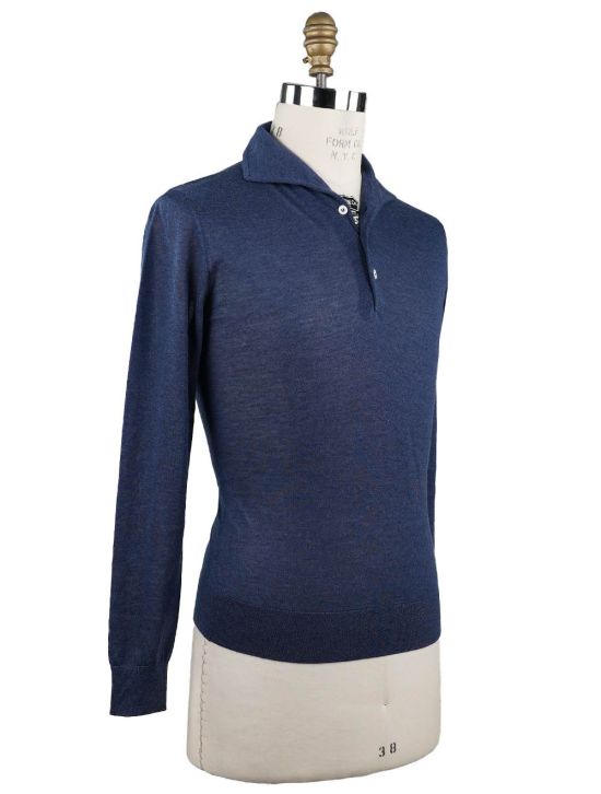Isaia Isaia Blue Cashmere Sweater Polo Blue 001