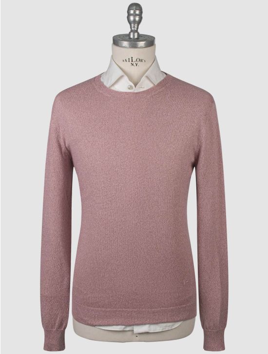Isaia Isaia Pink Cotton Cashmere Sweater Crewneck Pink 000