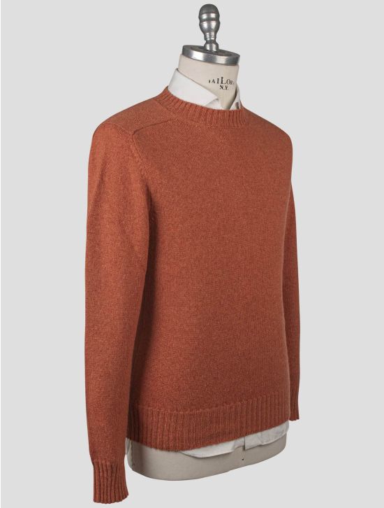 Isaia Isaia Orange Cashmere Sweater Crewneck Orange 001
