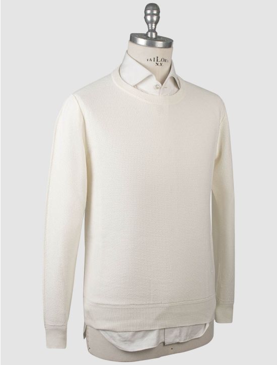Isaia Isaia White Cotton Sweater Crewneck White 001