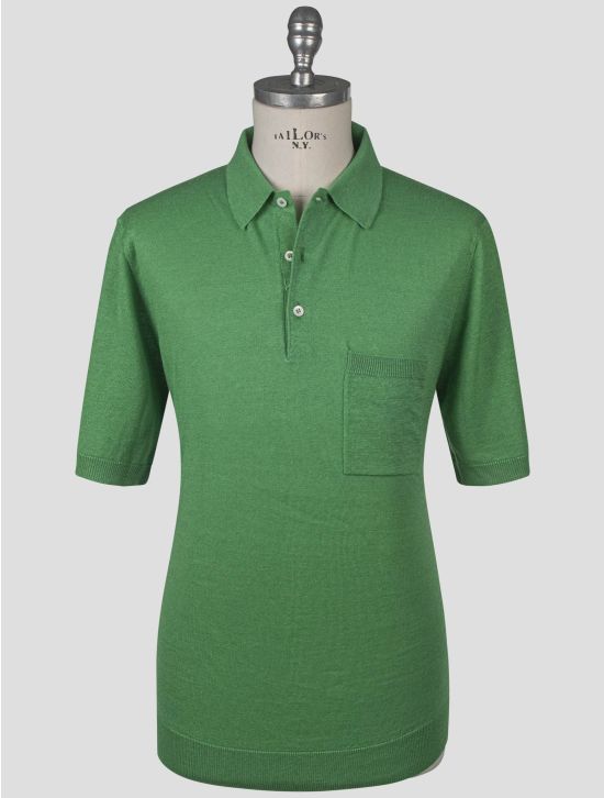 Isaia Isaia Green Linen Cashmere Polo Green 000